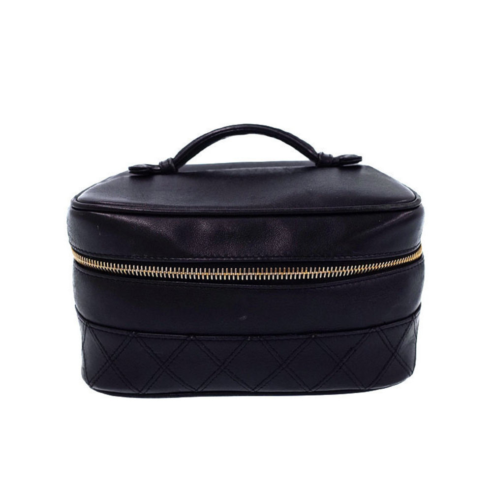 Chanel Bicolore Vanity Bag Case Black